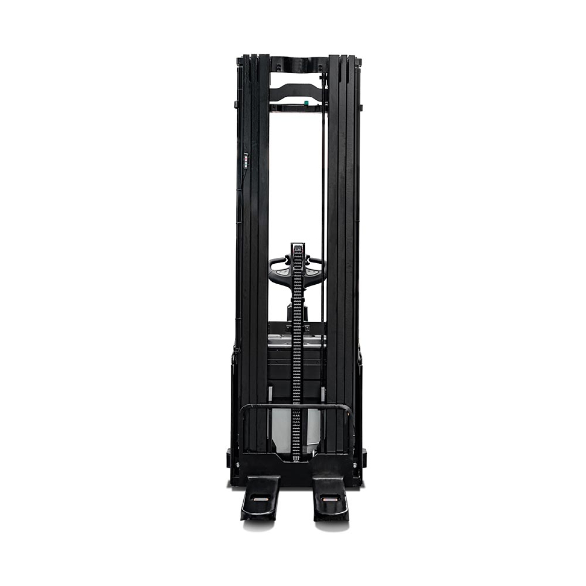 Alquiler apilador eléctrico de litio con plataforma y banderoas desde 1.200KG hasta 2.000Kg
